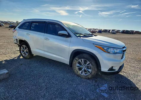 2015 Toyota Highlander Xle из США, поврежденный, VIN 5TDJKRFH9FS173540